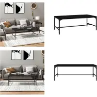 vidaXL Table basse noire 100x50x35 cm Bois composite - Table basse - Tables basses - Table d'appoint - Table de salon