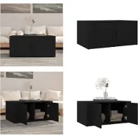 vidaXL Table basse noire 80x50x36 cm Bois composite - Table basse - Tables basses - Table d'appoint - Table de salon