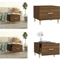 vidaXL Table basse Chêne brun 50x50x40 cm Bois composite - Table basse - Tables basses - Table d'appoint - Table de salon