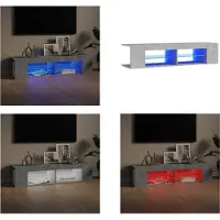 vidaXL Armoire TV avec lampes LED gris béton 135x39x30 cm - Armoire TV - Armoire TV Avec LED - Meuble TV