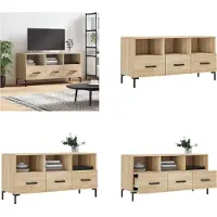 vidaXL Armoire TV Chêne Sonoma 102x36x50 cm Bois composite - Armoire TV - Meubles TV - Support TV