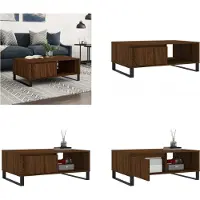 vidaXL Table basse marron aspect chêne 90x60x35 cm Bois composite - Table basse - Table basse basse - Table