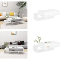 vidaXL Table basse blanche 105x55x32 cm Bois composite - Table basse - Tables basses - Tables de salon