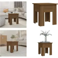 vidaXL Table basse marron aspect chêne 40x40x42 cm Bois composite - Table basse - Tables basses - Table de salon - Table basse