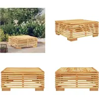 vidaXL Table basse de jardin 69,5x69,5x31 cm teck massif - Garen Table basse - Tables basses de jardin - Table d'appoint - Table de terrasse
