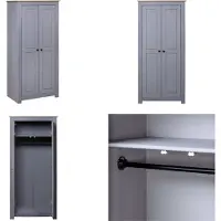 vidaXL Armoire Grise 80x50x171,5 cm Pin Panama - Armoire - Penderies - Armoires
