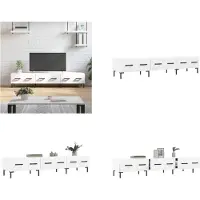 vidaXL Armoire TV Blanc 150x36x30 cm Bois composite - Armoire TV - Meubles TV - Support TV