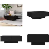 vidaXL Table basse noire 90x60x31 cm Bois composite - Table basse - Tables basses - Table de salon