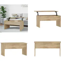vidaXL Table basse Chêne Sonoma 80x50,5x41,5 cm Bois composite - Table basse - Table basse Réglable en hauteur - Table d'appoint