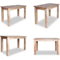 vidaXL Table de salle à manger en bois massif recyclé 120 x 60 x 77 cm - Table à manger - Tables à manger - Tables de salle à manger - Table de salle à manger