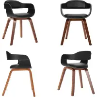 vidaXL Chaise de salle à manger avec bois courbé et simili-cuir - Chaises de salle à manger