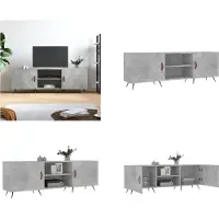 vidaXL Armoire TV gris béton 150x30x50 cm Bois composite - Meuble TV - Armoires TV - Supports TV - Meubles TV