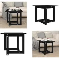 vidaXL Table basse noire 50x50x45 cm Pin massif - Table basse - Tables basses - Table d'appoint - Table de salon