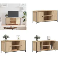 vidaXL Armoire TV Chêne Sonoma 100x40x50 cm Bois composite - Armoire TV - Pied de TV - Meuble TV