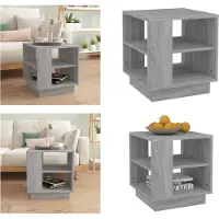vidaXL Table basse Gris Sonoma 40x40x43 cm Bois composite - Table basse - Tables basses - Table de salon - Table basse