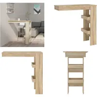 vidaXL Table de bar murale Chêne Sonoma 102x45x103,5 cm Bois composite - Table de bar murale - Tables de bar - Table de fête
