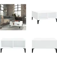 vidaXL Table basse blanche 60x60x30 cm Bois composite - Table basse - Tables basses - Table à café