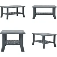 vidaXL Table basse Vert 90 x 60 x 46 cm Plastique - Table basse - Tables basses - Table de jardin