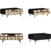 vidaXL Table basse 100×50×40 cm Mango Bois massif - Table basse - Tables basses - Table de salon