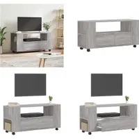 vidaXL Armoire TV Gris Sonoma 102x34,5x43 cm Bois composite - Armoire TV - Meubles TV - Support TV