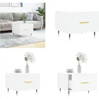 vidaXL Table basse Blanc 50x50x40 cm Bois composite - Table basse - Tables basses - Table d'appoint - Beistelltische