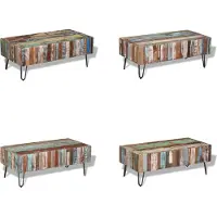 vidaXL Table basse en vieux bois 100x50x38 cm - Table basse - Tables basses - Table basse en bois