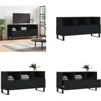 vidaXL Armoire TV Noir 102x36x50 cm Bois composite - Armoire TV - Meubles TV - Support TV
