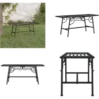 vidaXL Banc d'arbre 110 cm Noir Acier - Banc d'arbre - Banc - Banquette