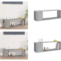 vidaXL Armoire TV Gris Sonoma 100x24x32 cm Bois composite - Armoire TV - Meubles TV - Support TV