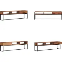 vidaXL Armoire TV 160 x 30 x 45 cm Bois massif - Meuble TV - Sideboard - Sideboards - Armoire latérale