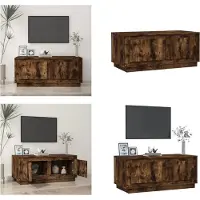 vidaXL Table basse chêne fumé 102x50x44 cm Bois composite - Table basse - Tables basses - Table d'appoint - Table de salon