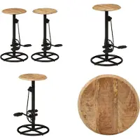 vidaXL tabouret de bar 2 pcs. Bois massif de manguier - Tabouret de bar - Tabouret de bar - Tabourets de bar - Tabourets de bar de cuisine