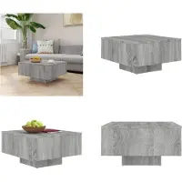 vidaXL Table basse Gris Sonoma 60x60x31,5 cm Bois composite - Table basse - Tables basses - Table d'appoint - Table de salon