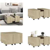 vidaXL Table basse Chêne Sonoma 60x60x38 cm Bois composite - Table basse - Tables basses - Table de salon
