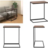 vidaXL Table d'appoint Noir 55x35x66 cm Bois composite - Table basse - Tables basses - Table à café