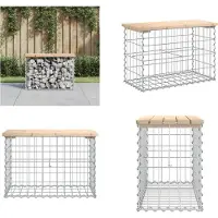 vidaXL Banc de jardin en gabions 63x31,5x42 cm Pin massif - Banc de jardin - Bancs de jardin - Banc d'extérieur