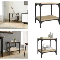 vidaXL Armoire TV Chêne Sonoma 40x33x41 cm Bois composite et acier - Armoire TV - Meubles TV - Supports TV