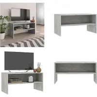 vidaXL Armoire TV gris béton 80x40x40 cm Bois composite - Armoire TV - Armoires TV - Table TV