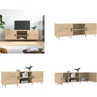 vidaXL Armoire TV Chêne Sonoma 150x30x50 cm Bois composite - Armoire TV - Pied de TV - Meuble TV