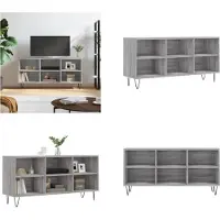 vidaXL Armoire TV Gris Sonoma 103,5x30x50 cm Bois composite - Armoire TV - Panneaux TV - Tableau TV