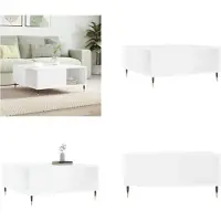 vidaXL Table basse blanche 80x80x36,5 cm Bois composite - Table basse - Tables basses - Table d'appoint - Table de salon