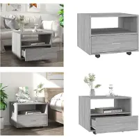 vidaXL Table basse Gris Sonoma 55x55x40 cm Bois composite - Table basse - Tables basses - Table basse