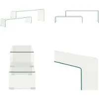 vidaXL Ensemble de 2 tables basses 90x30x20/110x30x40 cm verre trempé - Table basse - Tables basses - Table d'appoint