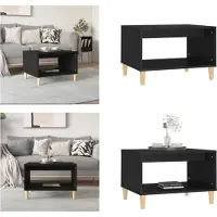vidaXL Table basse noire 60x50x40 cm Bois composite - Table basse - Tables basses - Table d'appoint - Table de salon
