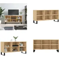 vidaXL Armoire TV Chêne Sonoma 103,5x30x50 cm Bois composite - Armoire TV - Panneaux TV - Tableau TV