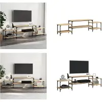 vidaXL Armoire TV Chêne Sonoma 197x35x52 cm Bois composite - Armoire TV - Meubles TV - Supports TV