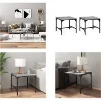 vidaXL Tables d'appoint 2 pcs. Gris Sonoma 40x40x35 cm Bois composite - Table d'Appoint - Table basse - Table