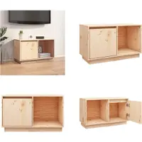 vidaXL Armoire TV 74x35x44 cm Pin massif - Armoire TV - Pied de TV - Meuble TV
