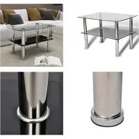 vidaXL Table basse en verre 2 niveaux - Table basse - Tables basses - Table à café