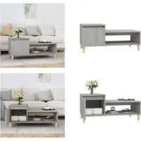 vidaXL Table basse gris béton 100x50x45 cm Bois composite - Table basse - Tables basses - Table d'appoint - Table de salon